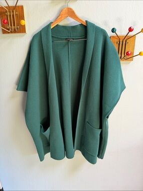 Universal Standard Forest Green Open-Front Knit Cardigan